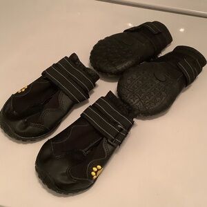 Black Dog Boots with Gold Accents